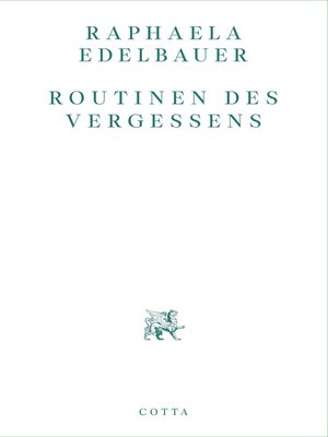 cover image of Routinen des Vergessens